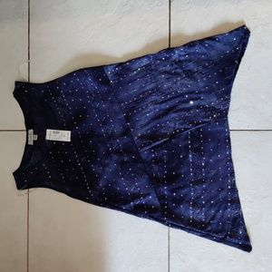 NWT Dressbarn Tank Top Blue Sequined Size M